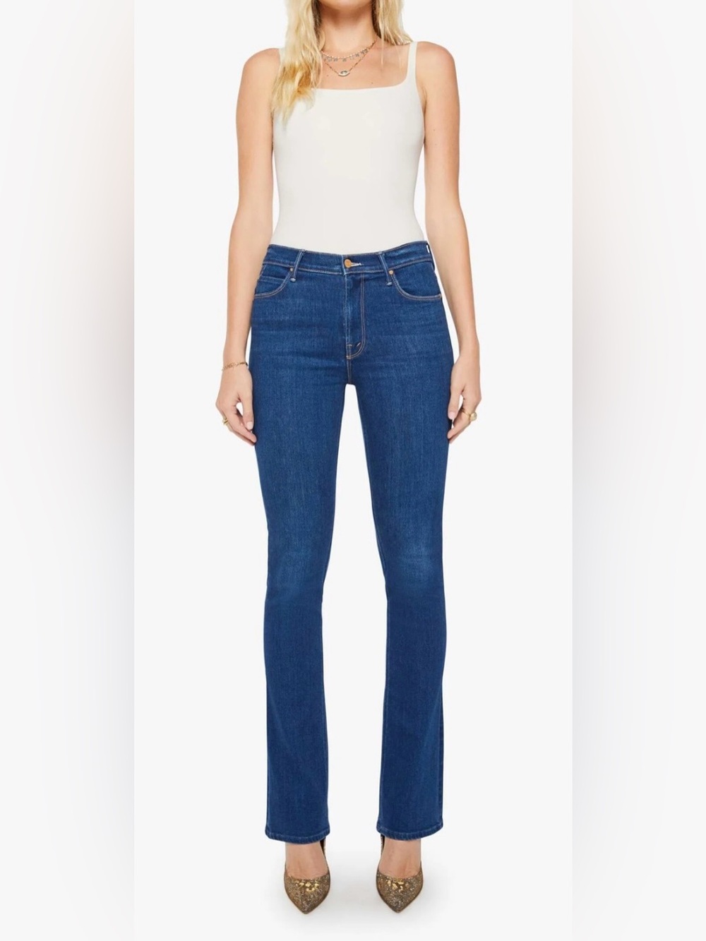 Mother Brand Kick It High Rise Straight Leg Jeans